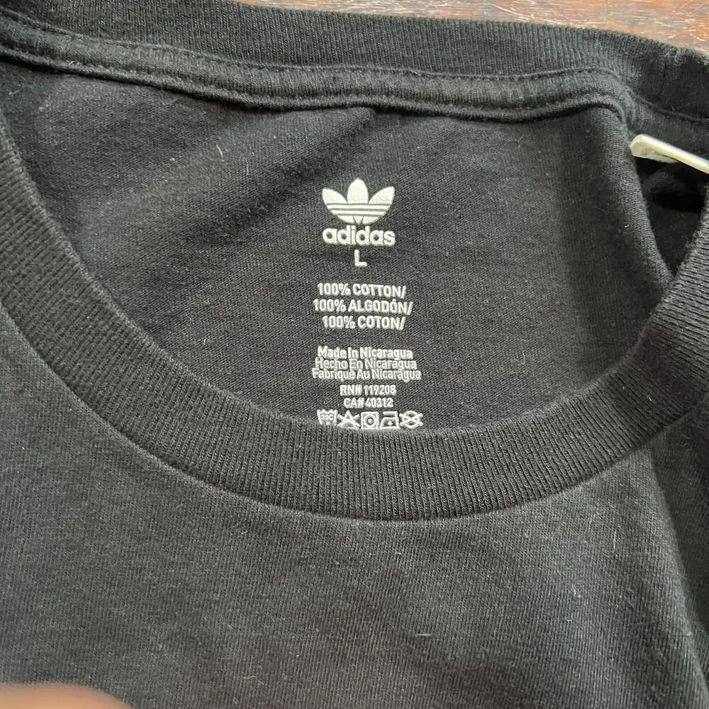 Adidas L Streetwear Graphic T Shirt Black Regular